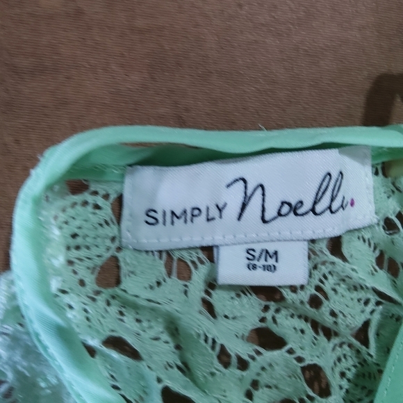 SIMPLY NOELLE SMALL MINT GREEN LOOSE KNIT SUMMER TOP - Picture 8 of 8